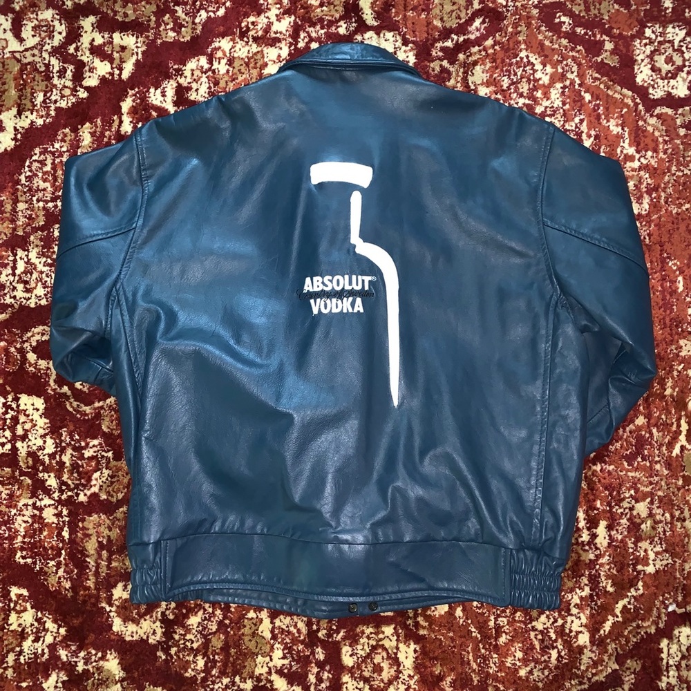 Absolut Vodka Citron Leather Jacket - Size L